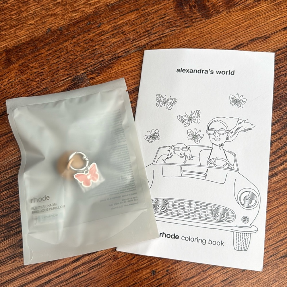 Limited Edition Rhode Butterfly Charm and Alexandra LeClerc Coloring Book